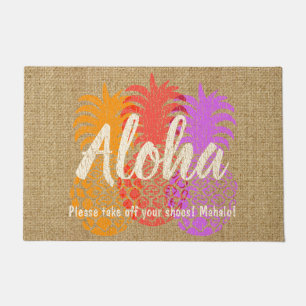 Momona Hawaiian Tropical Pineapple Aloha Doormat