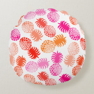 Momona Hawaiian Tropical Pineapple Reversible Round Cushion