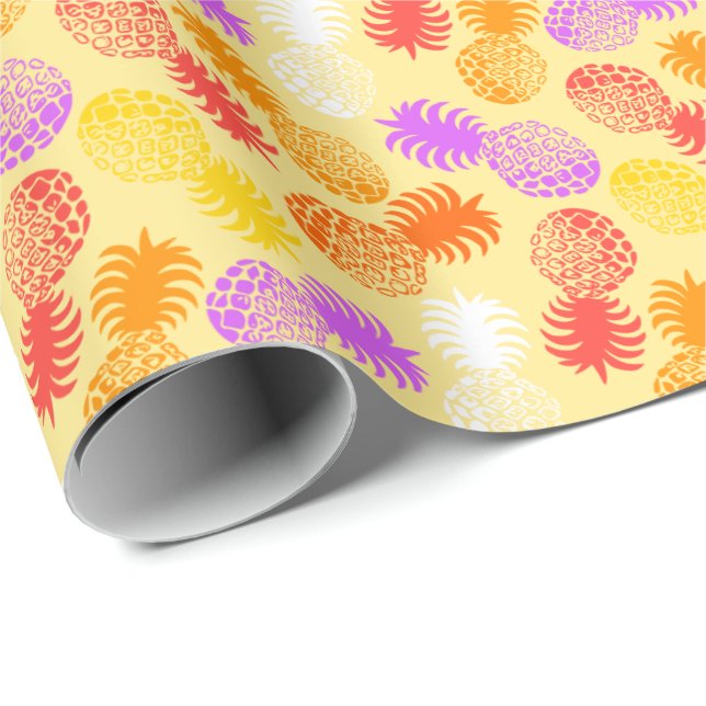 Momona Hawaiian Tropical Pineapple Wrapping Paper (Roll Corner)