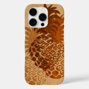 Momona Pineapple Hawaiian Tropical Faux Wood  iPhone 16 Pro Case