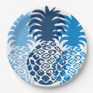 Momona Pineapple Hawaiian Tropical Paper Plate