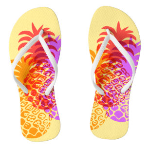 Momona Pineapple Hawaiian Tropical Reversible Jandals