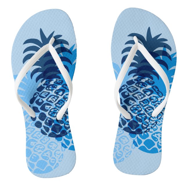 Momona Pineapple Hawaiian Tropical Reversible Jandals (Footbed)