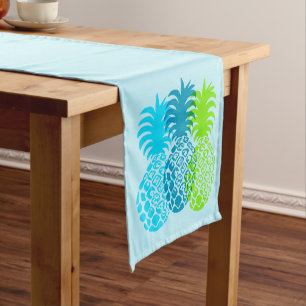 Momona Pineapple Hawaiian Tropical Short Table Runner