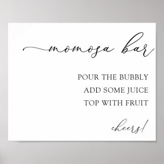 Momosa Bar Baby Shower Drink Sign