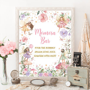 Momosa Bar Floral Fairy Garden Baby Girl Sign