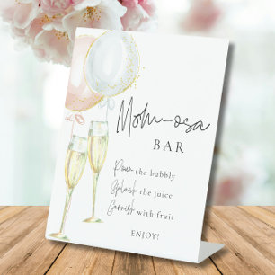 Momosa Bar Pink & Blue Balloon Gender Reveal sign
