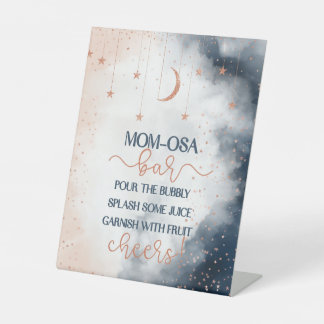 Momosa Bar Sign, Gender Reveal Drinks Sign