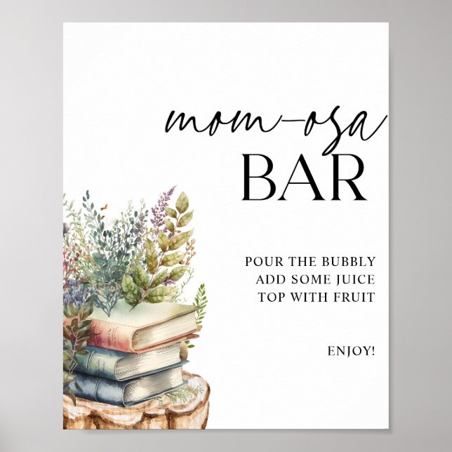 Momosa Bar Storybook Baby Shower Poster (Front)