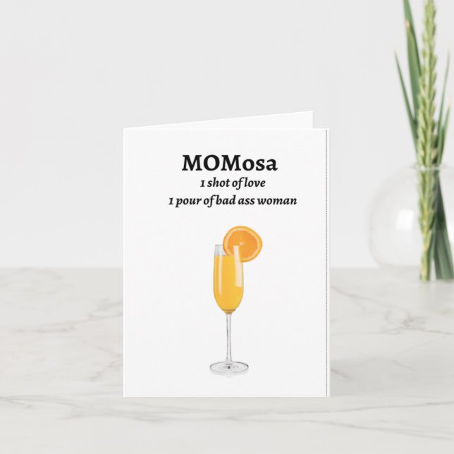 Momosa Mother's Day Card, Drink Puns, Gift for Mum Card (Front)