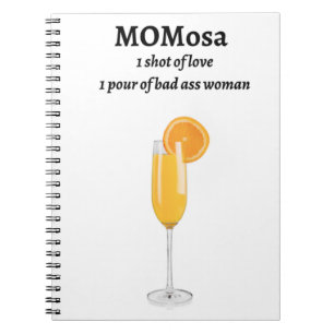 Momosa Mother's Day, Drink Puns, Gift for Mum Notebook