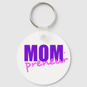 Mompreneur With Dot Hyphen, Two Colours Key Ring