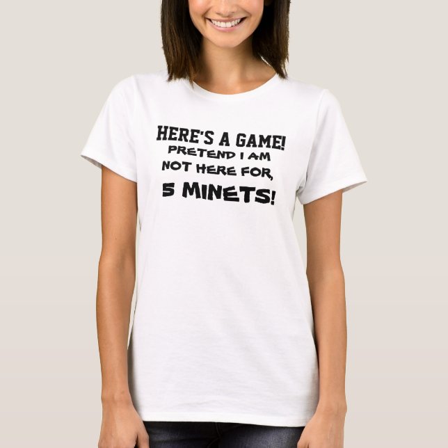 MOMS 5 MINETS joke tee (Front)
