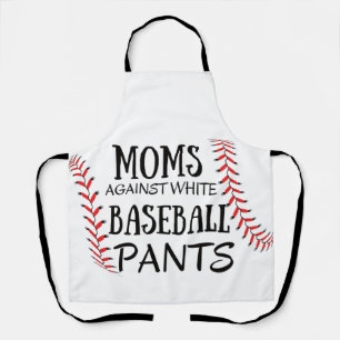 Moms Against White baseball Pants Apron