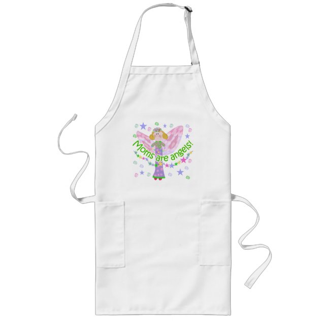 Moms Are Angels Long Apron (Front)