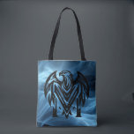 Moms Bold Eagle on Blue Smoke Large Shoulder Tote<br><div class="desc">Moms Bold Eagle on Blue Smoke Large Shoulder Tote</div>