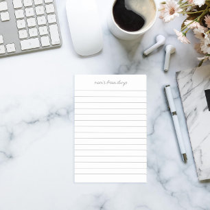 Mom's Brain Dump List Post-it Notes