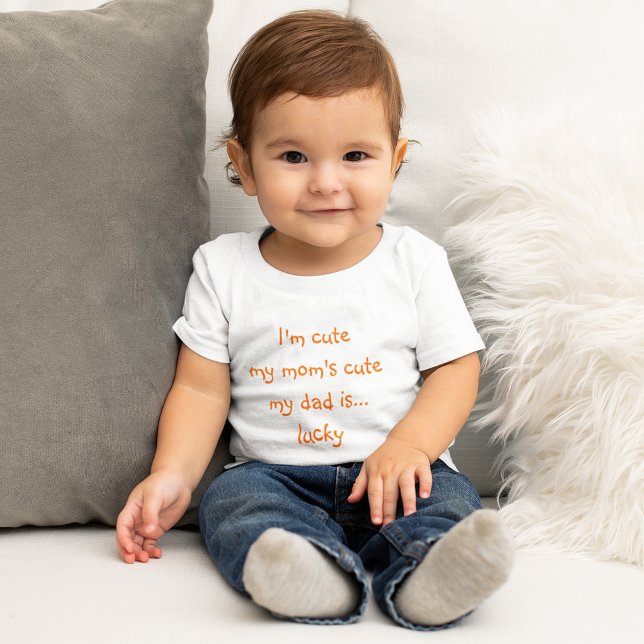 Moms Cute Dad Lucky Funny Kids Boy Girl Toddler Baby T-Shirt (Moms Cute Dad Lucky Funny Kids Boy Girl Toddler Baby T-Shirt)