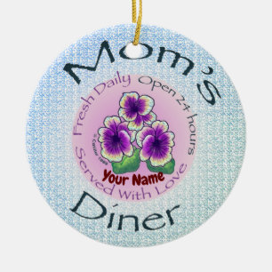 Moms Diner Ceramic Tree Decoration