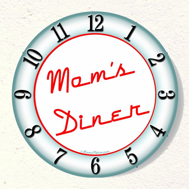 Moms Diner Retro Kitchen Wall Clock (Creator Uploaded)