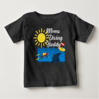 Moms Diving Buddy Design - Baby Fine Jersey T-Shir