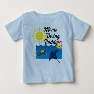 Moms Diving Buddy Design - Baby Fine Jersey T-Shir Baby T-Shirt