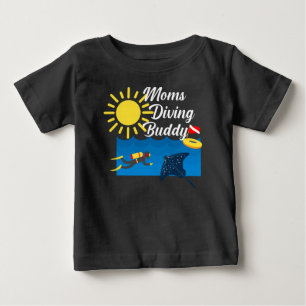 Moms Diving Buddy Design - Baby Fine Jersey T-Shir T-Shirt