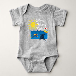 Moms Diving Buddy Design - Baby Jersey Bodysuit