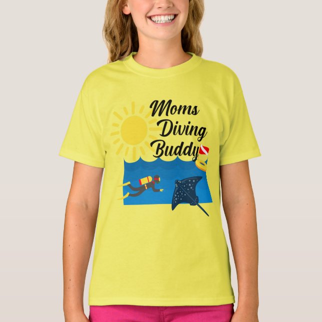 Moms Diving Buddy Design - Girls' Basic T-Shirt (Front)