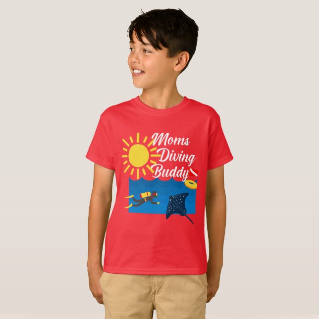 Moms Diving Buddy Design - Kids' Basic T-Shirt (Front Full)