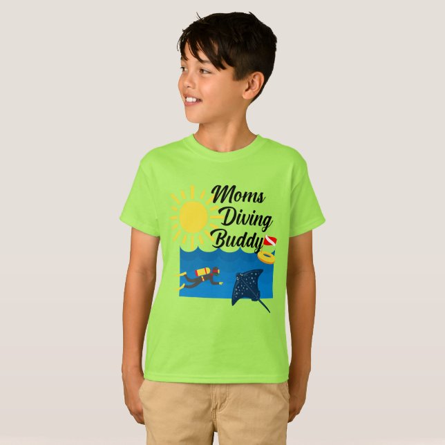 Moms Diving Buddy Design - Kids' Basic T-Shirt (Front Full)