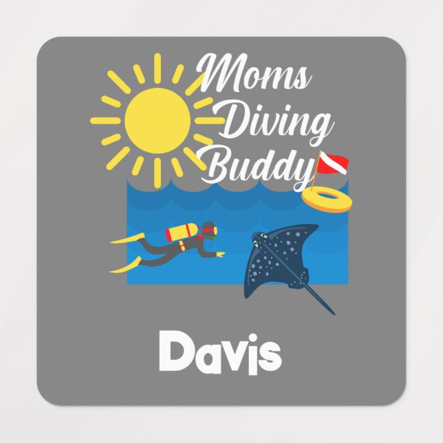 Moms Diving Buddy Design - Small Square Clothing L (Design 1)