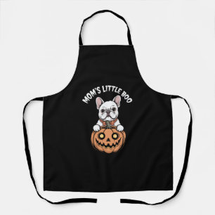 Mom's Little Boo French Bulldog Hallowen Apron