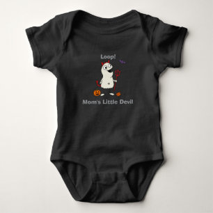 Moms Little Devil Baby Monster Halloween Bodysuit