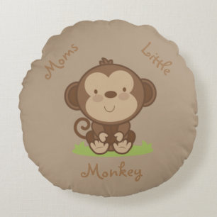 Moms Little Monkey Round Cushion