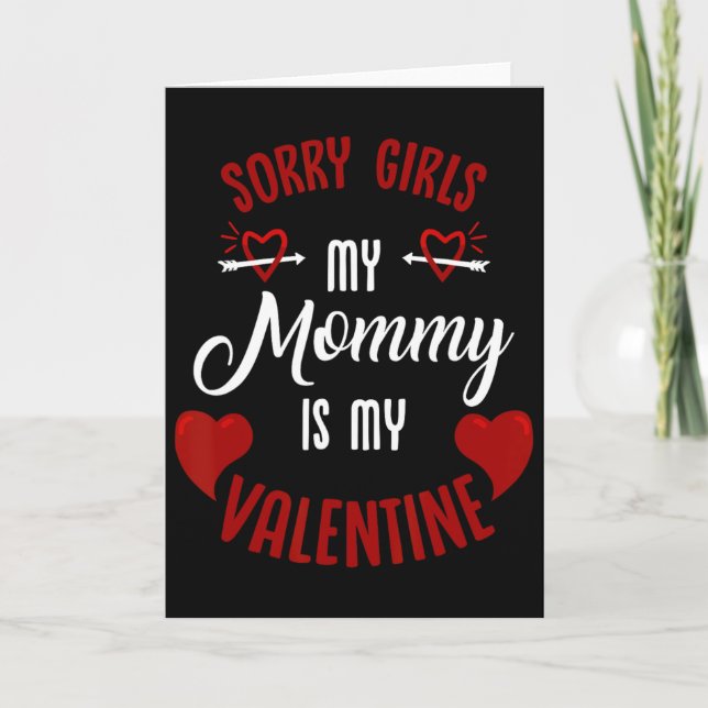 Mom's Little Valentine Sweetheart Family Love Funn Card (Front)
