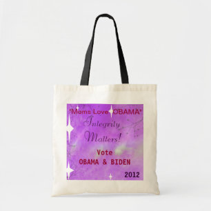 "Moms Love Obama" Vote Obama 2012 Tote Bag