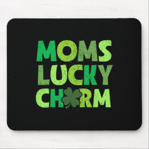 Moms Lucky Charm Irish Clovers Kids Boy Girl St Pa Mouse Pad