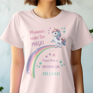 Mom's Magical Unicorn Birthday Party  T-Shirt