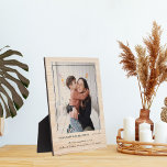 Moms Make Life Beautiful | Custom Photo Plaque<br><div class="desc">Modern photo faux wood plaque. Add your own photo and choice of personalization. Featuring a sweet quote with room for custom message, names and/or year. She gave birth to you, she fed you, she picked you up from awful middle school dances; make sure to show her how thankful you are!...</div>