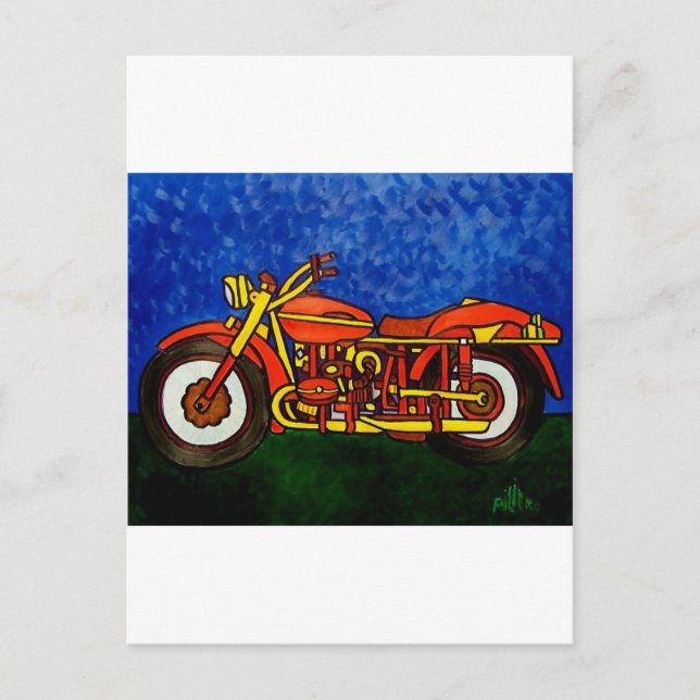 Moms Motorcycle Postcard (Front)