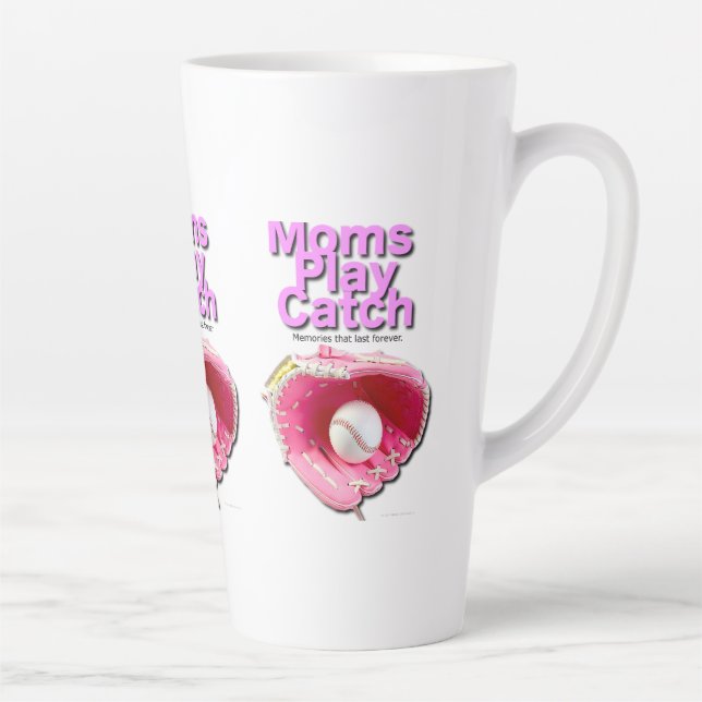 Moms Play Catch Latte Mug (Right)