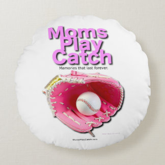 Moms Play Catch Round Cushion