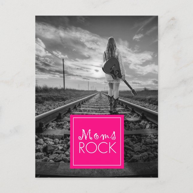 MOMs ROCK GUITARIST WALKING TRACKS Postcard (Front)