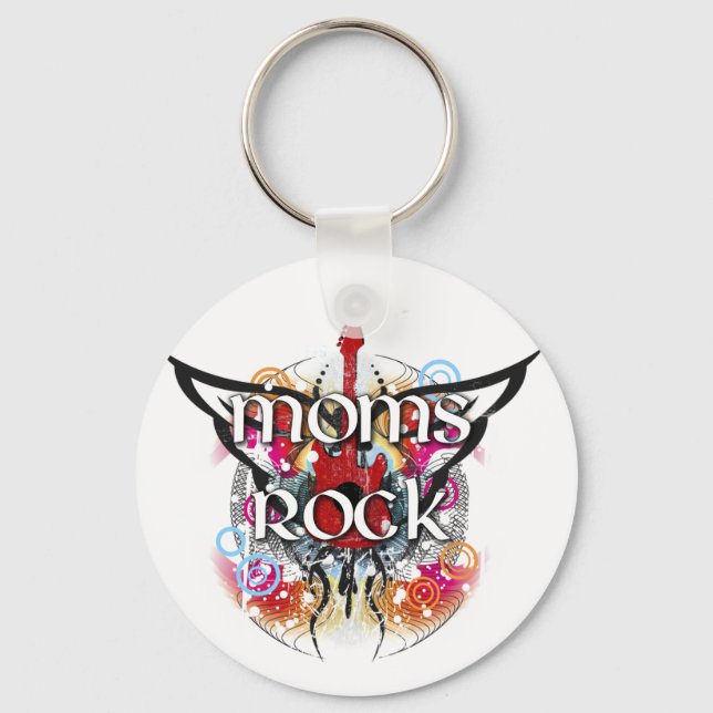 Moms Rock Key Ring (Front)