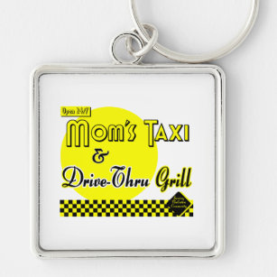 Moms Taxi and Drive-Thru Grill Key Ring