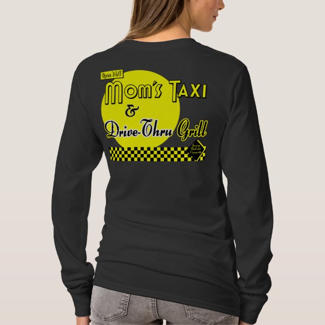 Moms Taxi and Drive-Thru Grill Retro Tee (Back)