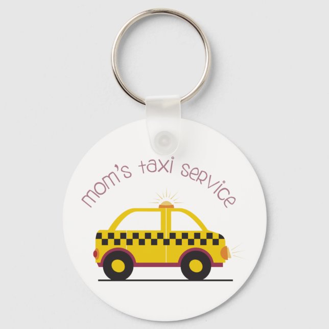 Moms Taxi Service Key Ring (Front)