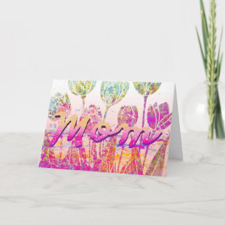 Mom's Tulips Customizable Card