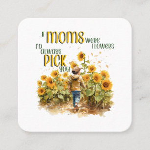 moms were flowers square business card
